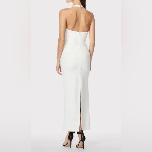 HERVE LEGER HALTER ICON GOWN HLT8271679 NEW WITHOUT TAG - Picture 3 of 10